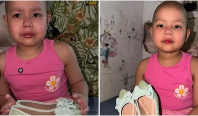 Sara, 6 anos, em tratamento contra leucemia